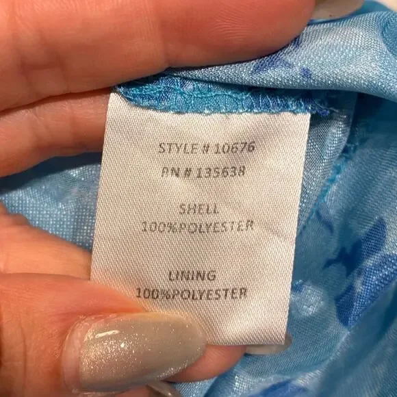Hutch Blue Floral Ruffled Miah Gown Sz 2 MSRP $368